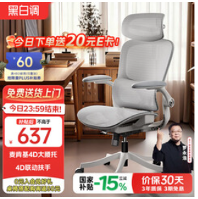 黑白调新P2电脑椅（637积分）