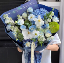 小时达同城花束蓝色（228积分）